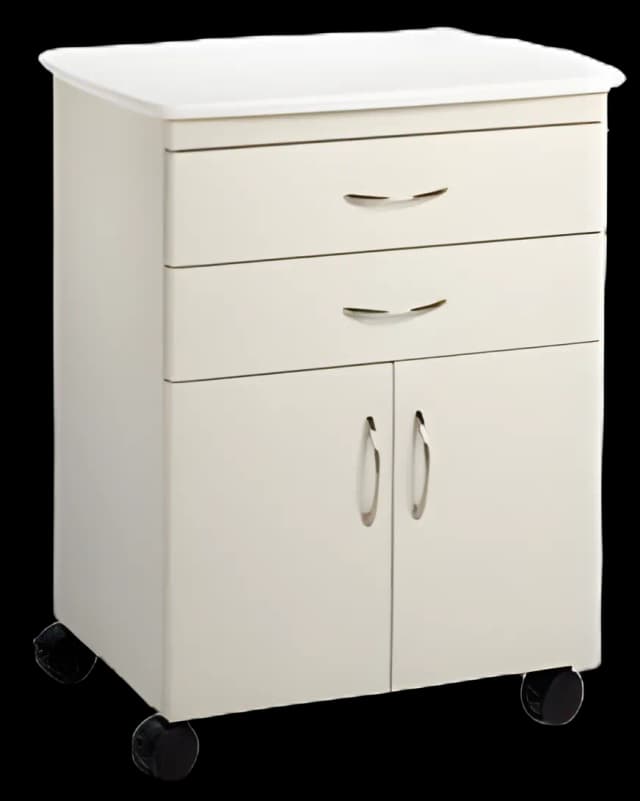 Midmark M2 Series Mobile Treatment Cabinet - 2 Drawers & Doors