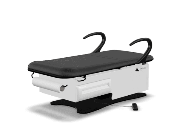 Exam Table, ADA Model 3001 with Pneumatic Backrest, Seamless Upholstered Top, Foot Control, Front Storage Drawer, Rear Reversible Storage Drawer, Available in 16 Colors