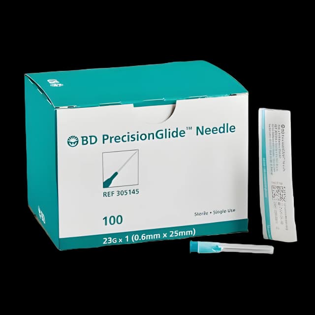 Hypodermic Needle PrecisionGlide™ 1 Inch Length 23 Gauge Thin Wall Without Safety