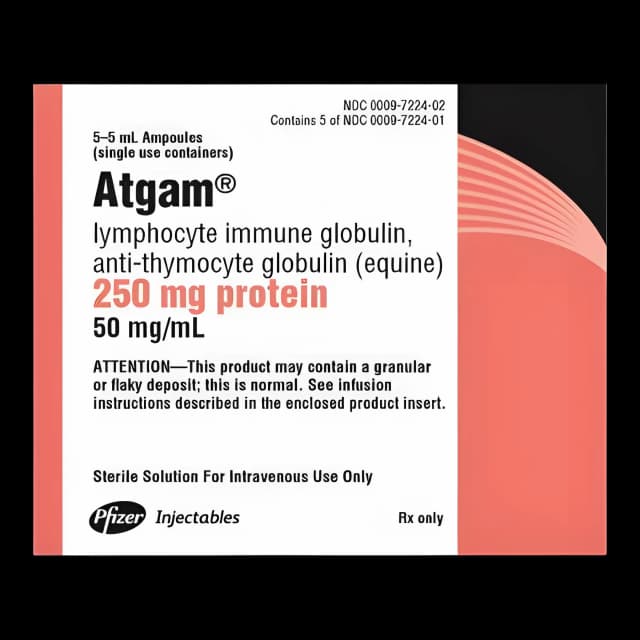 Atgam® Lymphocyte Immune Globulin, Anti-thymocyte Globulin (Equine) 50 mg / mL Injection Ampule 5 mL