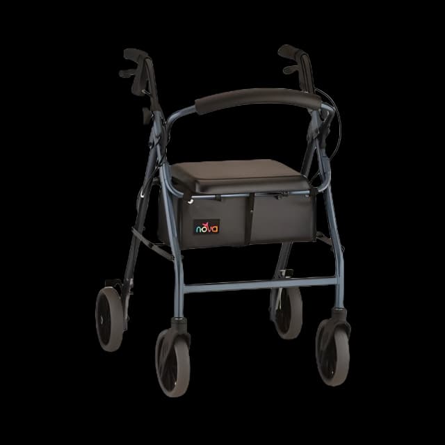 Nova Ortho-Med Zoom 24 4-Wheel Rollator - Adjustable & Foldable