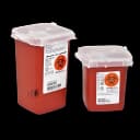 Sharps Container SharpSafety™ Red Base 6-1/4 H X 4-1/2 W X 4-1/4 D Inch Vertical Entry 0.25 Gallon