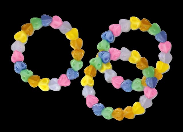 Kids Love Stickers® 48 per Pack Rainbow Heart Bead Bracelets Toys