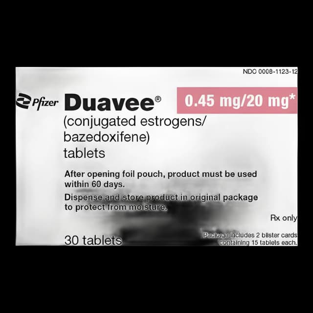 DUAVEE® Conjugated Estrogens / Bazedoxifene 0.45 mg - 20 mg Tablet Blister Pack 30 Tablets