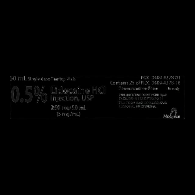 Lidocaine HCl, Preservative Free 0.5%, 5 mg / mL Injection Single-Dose Vial 50 mL