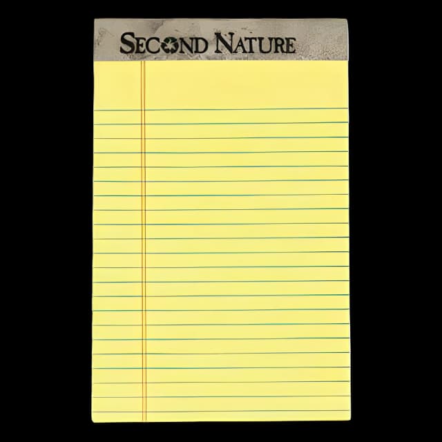 Second Nature Recycled Ruled Pads, Narrow Rule, 50 Canary-Yellow 5 x 8 Sheets, Dozen