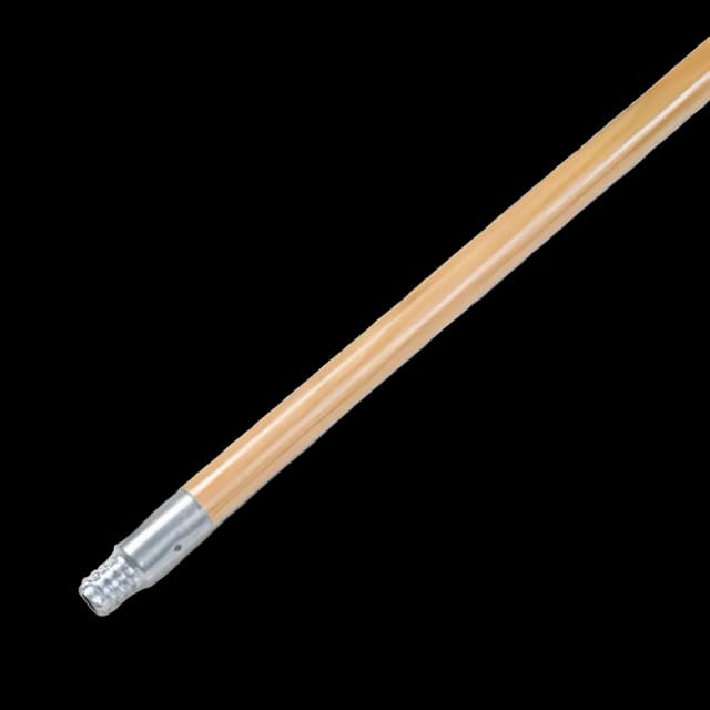Metal Tip Threaded Hardwood Broom Handle, 0.94" dia x 60", Natural