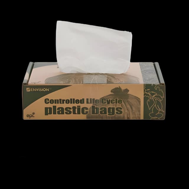 Controlled Life-Cycle Plastic Trash Bags, 13 gal, 0.7 mil, 24" x 30", White, 120/Box