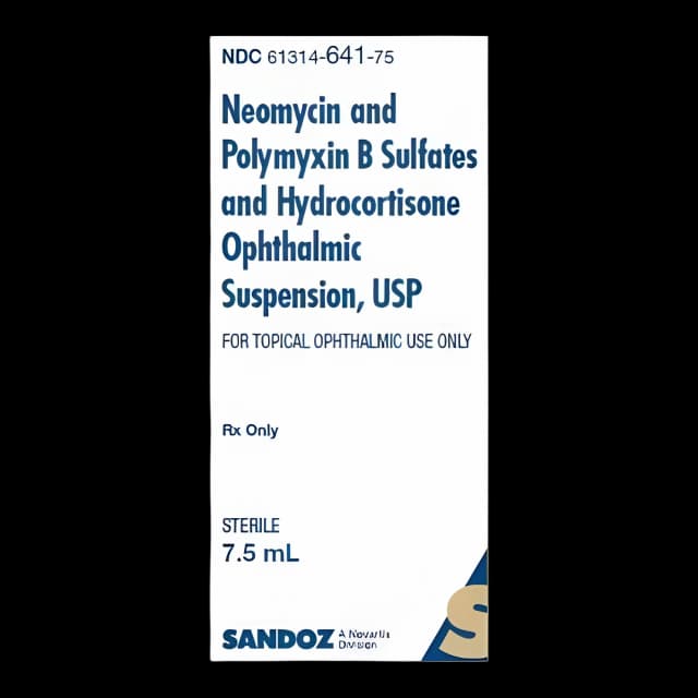 Neomycin Sulfate / Polymyxin B Sulfate / Hydrocortisone 3.5 - 10,000 - 10 Drops Bottle 7.5 mL
