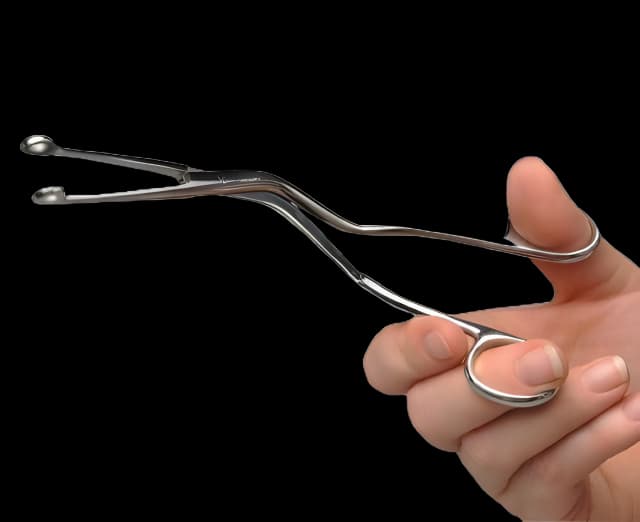 Catheter Forceps ADC® Magill 9-3/4 Inch Length Floor Grade Stainless Steel NonSterile NonLocking Finger Ring Handle Straight Serrated Tips