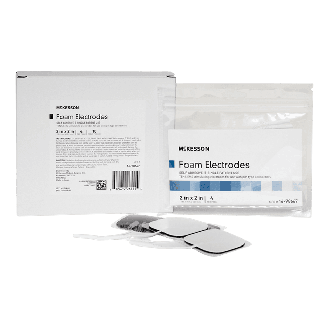 Electrode For TENS and EMS Units, 2”x2”, 4/pk, 10pk/bx