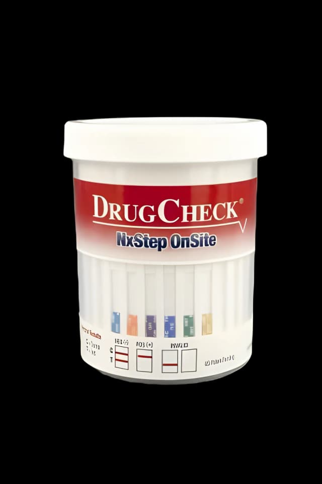 Drugs of Abuse Test Kit DrugCheck® NxStep OnSite AMP, BZO, COC, mAMP/MET, OPI, THC 25 Tests CLIA Waived