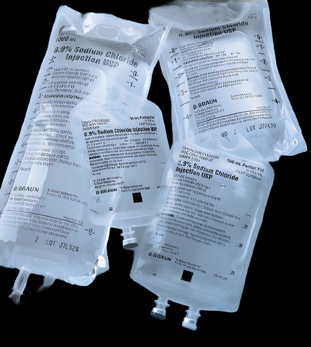 Replacement Preparation Sodium Chloride 0.45% IV Solution Flexible Bag 1,000 mL - L8020