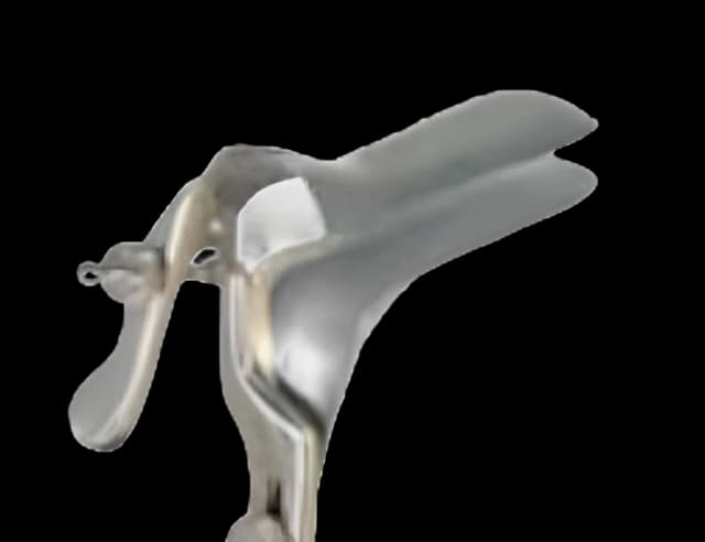 Vaginal Speculum MedGyn Weisman-Graves NonSterile Surgical Grade Stainless Steel X-Large Left Side Open Reusable Without Light Source Capability
