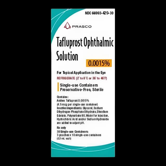 Tafluprost, Preservative Free 0.0015% Solution Single-Use Dropper 30 Droppers
