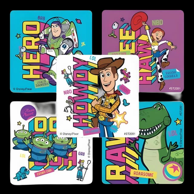 SmileMakers® 100 per Roll Toy Story Neon Sticker 2-1/2 Inch