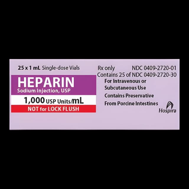 Heparin Sodium, Porcine 1,000 U / mL Injection Single-Dose Vial 1 mL - 00409272001