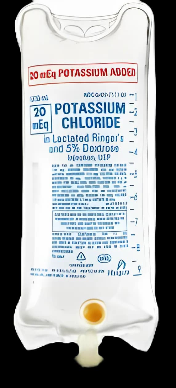Replacement Preparation Potassium Chloride / Lactated Ringer's / Dextrose 20 mEq / Liter - 5% IV Solution Flexible Bag 1,000 mL - 711109
