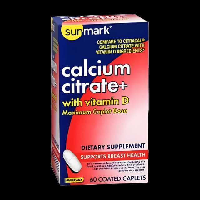 Sunmark Calcium Citrate & Vitamin D for Joint Health - 60 Caplets