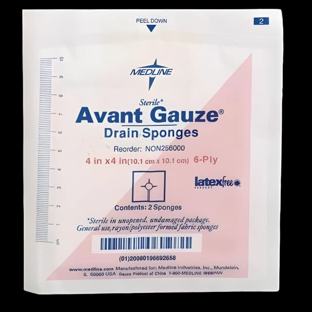 Drain Sponge Medline 4 X 4 Inch Sterile 6-Ply