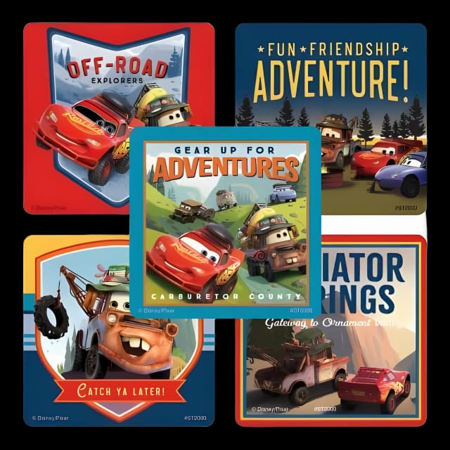 SmileMakers® 100 per Roll Disney•Pixar Cars Shorts Sticker 2-1/2 Inch