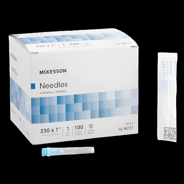McKesson 23G x 1" Hypodermic Needle - Thin Wall, Sterile