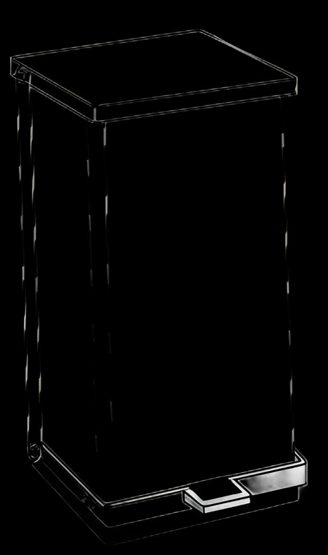 Trash Can Detecto® 6 gal. Square White Steel Step On