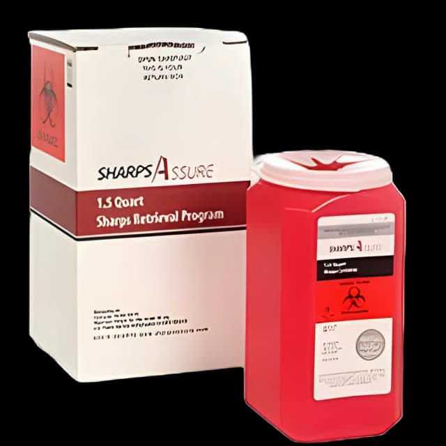 Sharps Assure 0.375 Gallon Mailback Container - Secure Disposal