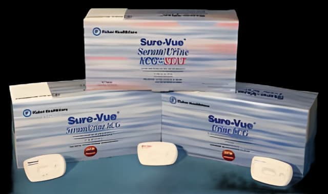 Reproductive Health Test Kit Sure-Vue® Stat hCG Pregnancy Test 50 Tests CLIA Waived Sample Dependent