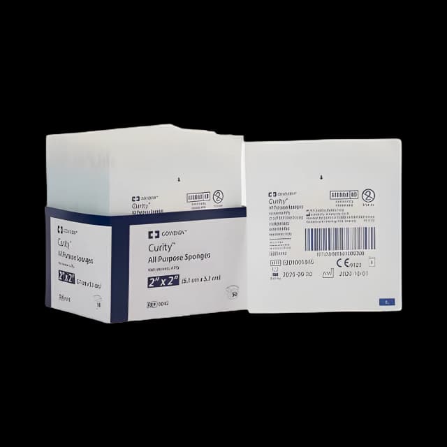 Nonwoven Sponge Curity™ 2 X 2 Inch 2 per Pack Sterile 4-Ply Square