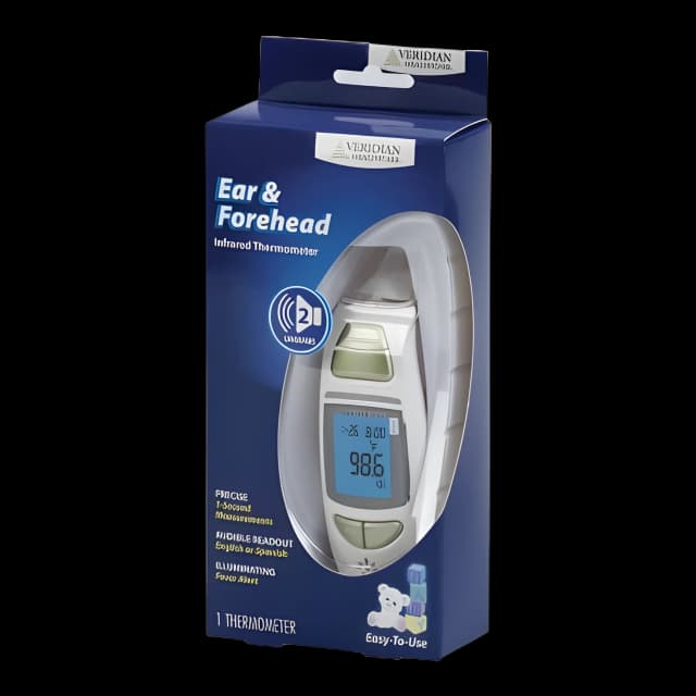 Non-Contact Skin Surface Thermometer Veridian Infrared Skin Probe Handheld - 09-342