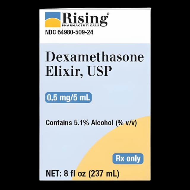 Dexamethasone 0.5 mg / 5 mL Elixir Bottle 237 mL - 64980050924