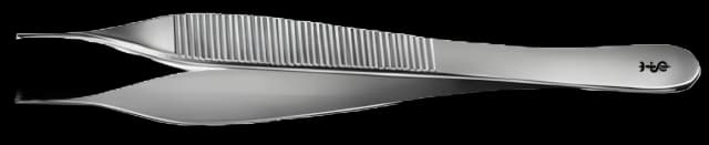 Tissue Forceps Aesculap® Adson-Micro 4-3/4 Inch Length Surgical Grade Stainless Steel NonSterile NonLocking Thumb Handle Straight Delicate, 1 X 2 Teeth