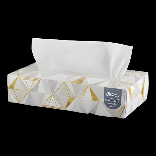 White Facial Tissue, 2-Ply, White, Pop-Up Box, 125 Sheets/Box