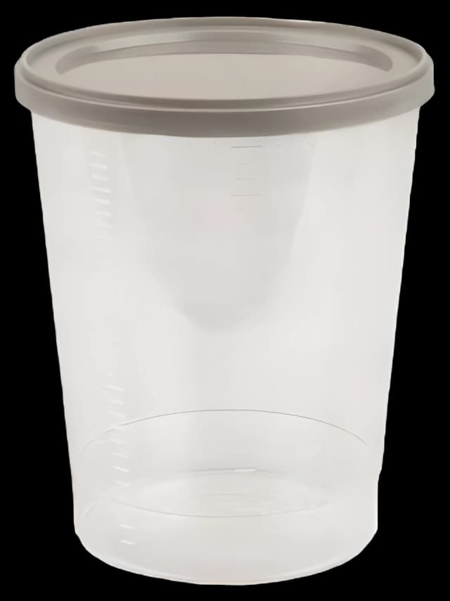 Specimen Container Gent-L-Kare™ 240 mL (8 oz.) Snap-On Lid NonSterile