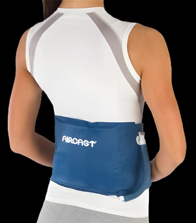 Cold Therapy Wrap AirCast® Cryo/Cuff® Back / Hip / Rib One Size Fits Most Up to 45 Inch Circumference Nylon / Vinyl Reusable - 14A01
