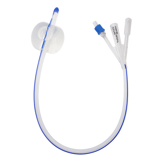 TruCath® 3-Way Foley Catheter Standard Tip 30 mL Balloon 24 Fr. Silicone, 12/CT