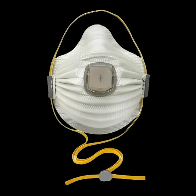 Particulate Respirator Mask Moldex® AirWave Industrial N95 with Valve Cup Adjustable Head Strap Small White NonSterile Adult