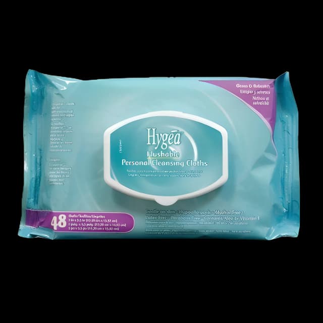 Flushable Personal Wipe Hygea® Soft Pack Scented 48 Count