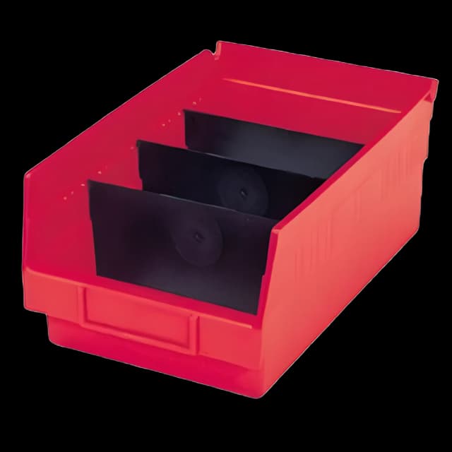 Bin Width Divider Akro-Mils® 3 Inch Black Polypropylene