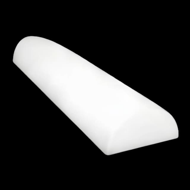 CanDo® Half-Round Therapy Foam Roller White Polyethylene Foam 6 X 36 Inch