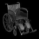 McKesson 18" Dual Axle Wheelchair w/ Elevating Leg Rests