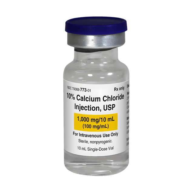 Calcium Chloride 10%, 100 mg / mL Injection 10 mL SDV