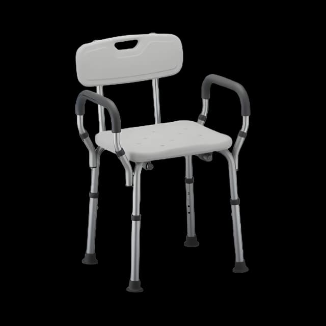 Nova Padded Shower Chair with Removable Back - 275 lbs Capacity