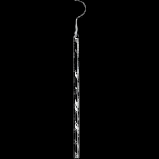 General Purpose Explorer Single Ended #23 1 Curved Tip Stainless Steel