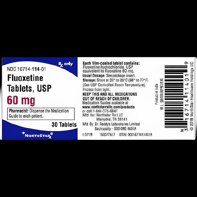 Buy Fluoxetine HCl 60mg Tablets | NorthStar Rx 30 Pack