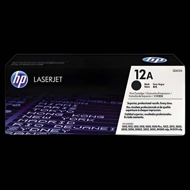 HP 12A, (Q2612A) Black Original LaserJet Toner Cartridge