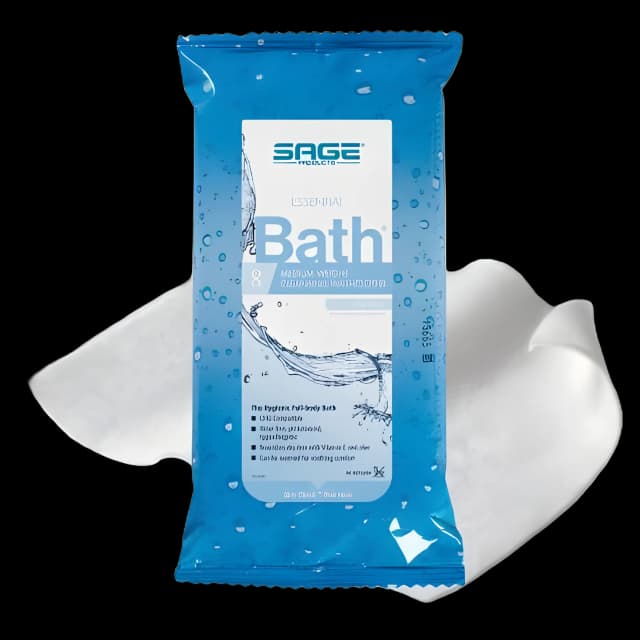 Rinse-Free Bath Wipe Essential Bath® Medium Weight Soft Pack Scented 8 Count