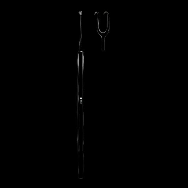Hook Sklar Black™ Guthrie 5 Inch Length Coated Stainless Steel NonSterile Reusable