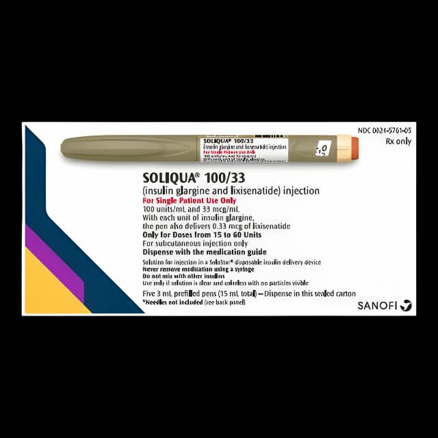 Soliqua 100/33 Insulin Glargine/Lixisenatide Prefilled Pen